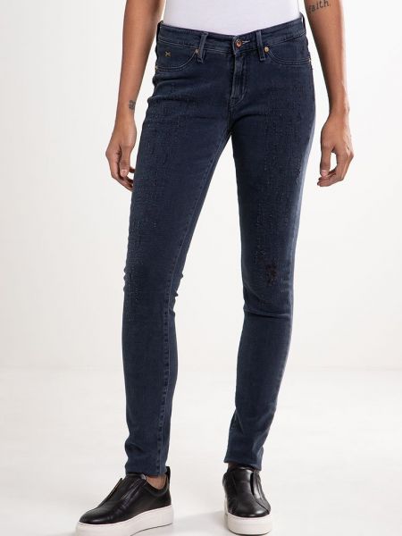 Niebieskie jeansy skinny Denham