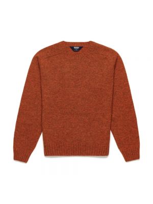 Sweter z okrągłym dekoltem Sebago pomarańczowy