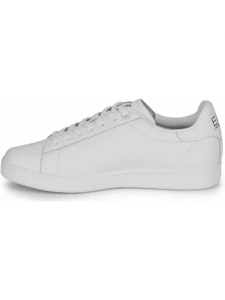 Sneakersy skórzane Ea7 Emporio Armani białe