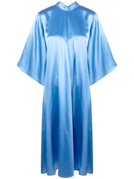 Сатенена рокля Forte_forte синьо