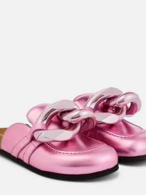 Kožne papuče Jw Anderson ružičasta