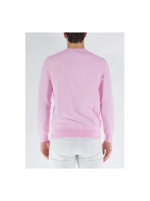 Sudadera con cuello redondo con bordado de algodón de tela jersey Ralph Lauren rosa