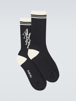 Bavlnené ponožky Amiri čierna