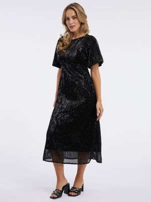 Midi haljina sa šljokicama Orsay crna
