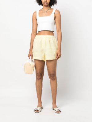 Shorts en lin à rayures Forte Dei Marmi Couture jaune