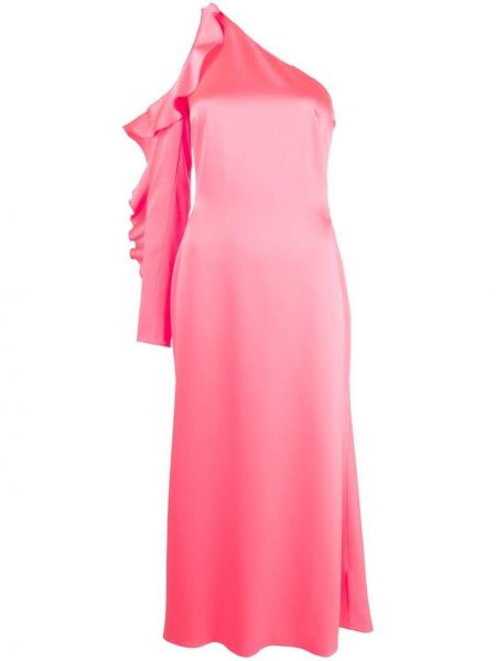 Robe de soirée asymétrique David Koma rose