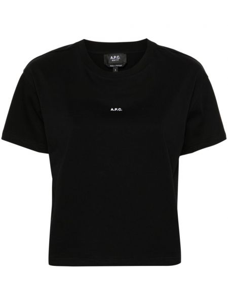 T-krekls ar apdruku A.p.c. melns