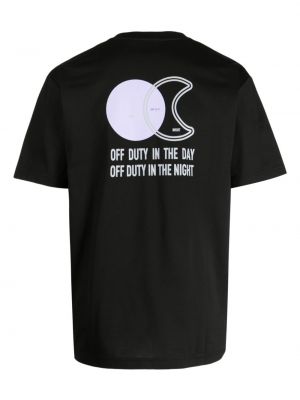 Bavlněné tričko s potiskem Off Duty černé