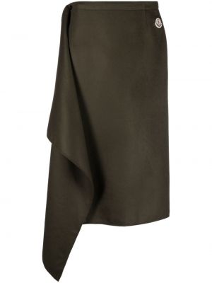 Kašmírová vlnená midi sukňa Moncler zelená