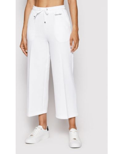 Pantalon de joggings Calvin Klein blanc