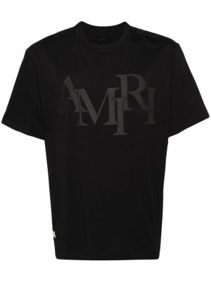 Kokvilnas t-krekls Amiri melns