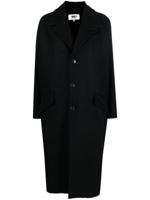 Oversize вълнено палто Mm6 Maison Margiela черно