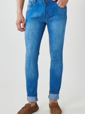 Skinny fit džinsai slim fit su kišenėmis Ac&co / Altınyıldız Classics mėlyna