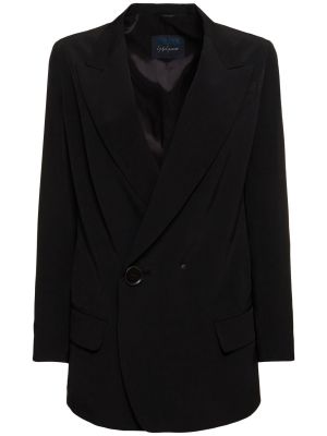Krepová bunda na gombíky Yohji Yamamoto čierna