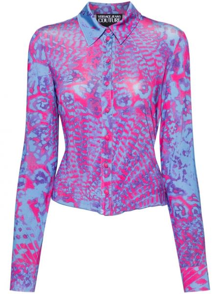 Rifľová košeľa s potlačou Versace Jeans Couture
