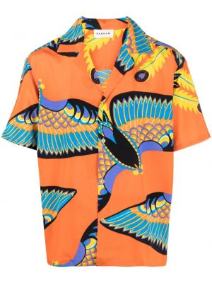Jedwabna koszula Parosh pomarańczowa