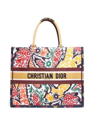 Shopper handtasche mit stickerei Christian Dior Rot
