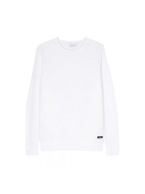 Sweter bawełniany Calvin Klein biały