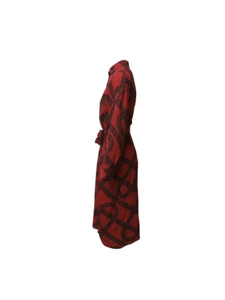 Vestido de tiras de seda Hermès rojo