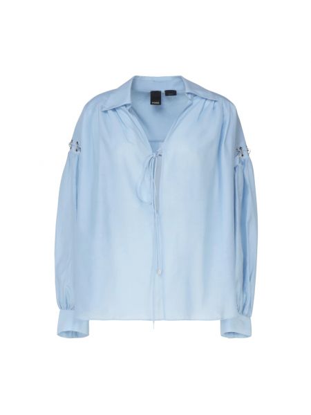 Bluse mit v-ausschnitt Pinko blau