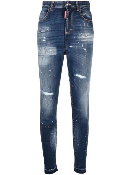 Nødlidende skinny jeans Dsquared2 blå