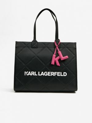 Csillag mintás kézitáska Karl Lagerfeld - fekete