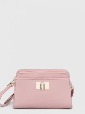 Kožna torbica Furla ružičasta