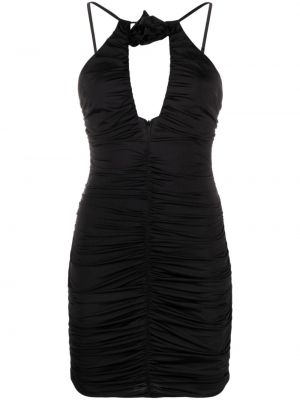 Φλοράλ κοκτέιλ φόρεμα Noire Swimwear μαύρο