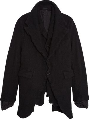 Твидовая нейлоновая шерстяная куртка Comme Des GarÇons Homme Plus черная
