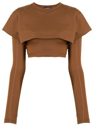 Camiseta de manga larga manga larga Jacquemus marrón