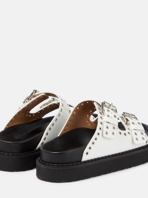 Kožené sandále Isabel Marant biela