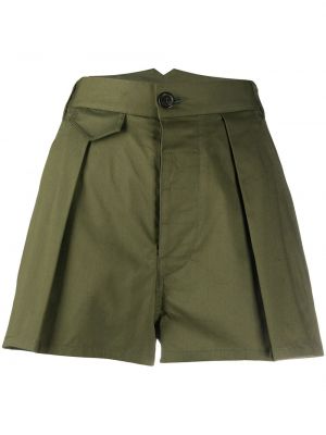 Pantalones cortos de cintura alta plisados Dsquared2 verde