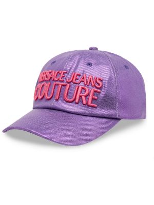 Kepurė su snapeliu Versace Jeans Couture violetinė