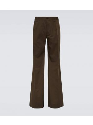 Voľné bavlnené klasické nohavice Dolce&gabbana hnedá