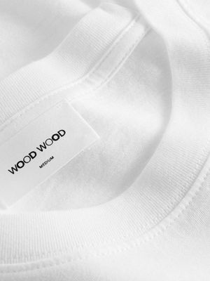 Tricou cu mânecă lungă din bumbac Wood Wood alb