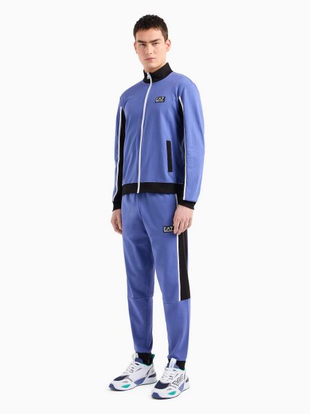 Хлопковый спортивный костюм Ea7 синий