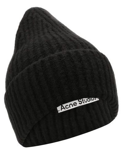 Шерстяная шапка Acne Studios, черная