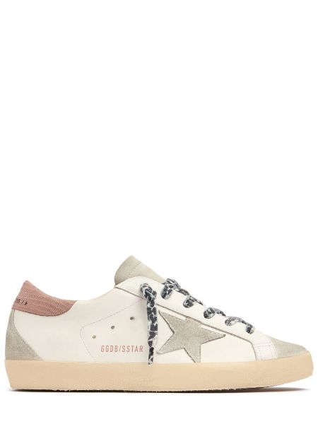 Stjernemønster læder sneakers Golden Goose hvid