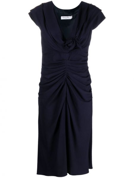 Mini šaty Christian Dior modrá