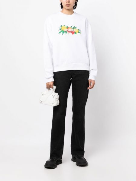 Sweatshirt mit rundhalsausschnitt mit print Fiorucci weiß