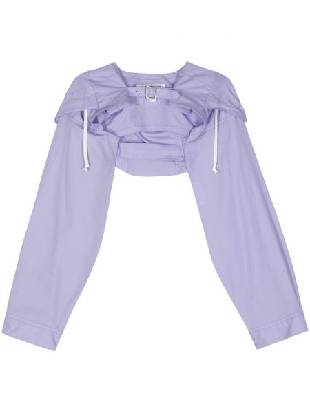Veste en coton à capuche Comme Des Garçons Shirt violet