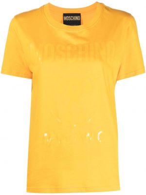 T-shirt con stampa Moschino giallo
