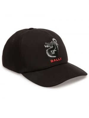 Siuvinėtas kepurė su snapeliu Bally juoda