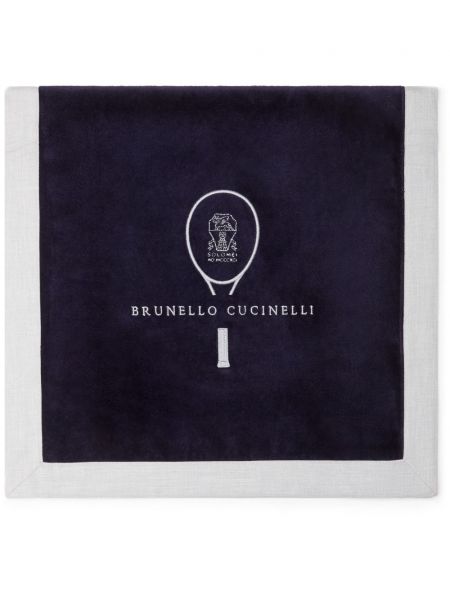 Bademantel mit stickerei aus baumwoll Brunello Cucinelli