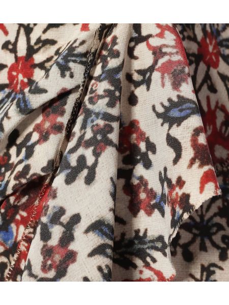 Květinové hedvábné šaty Isabel Marant červené