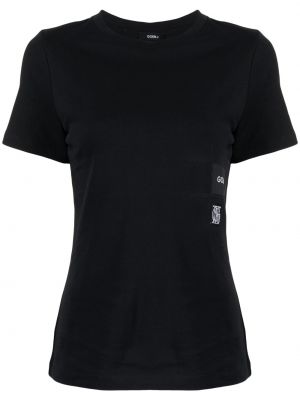 Bavlnené tričko s potlačou Goen.j čierna