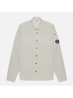 Мужская рубашка C.P. Company Gabardine Buttoned Lens, M белый