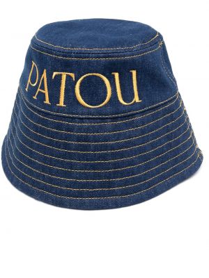 Kapa z vezenjem Patou modra