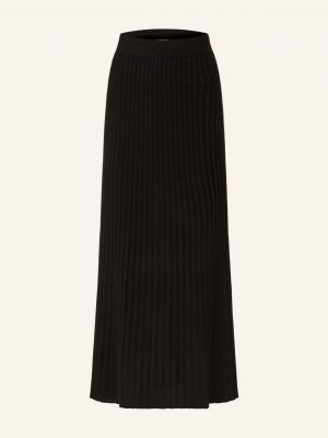 Dzianinowa spódnica ołówkowa z kaszmiru Ftc Cashmere czarna