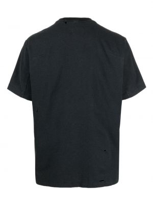 Raštuotas medvilninis marškinėliai Doublet juoda